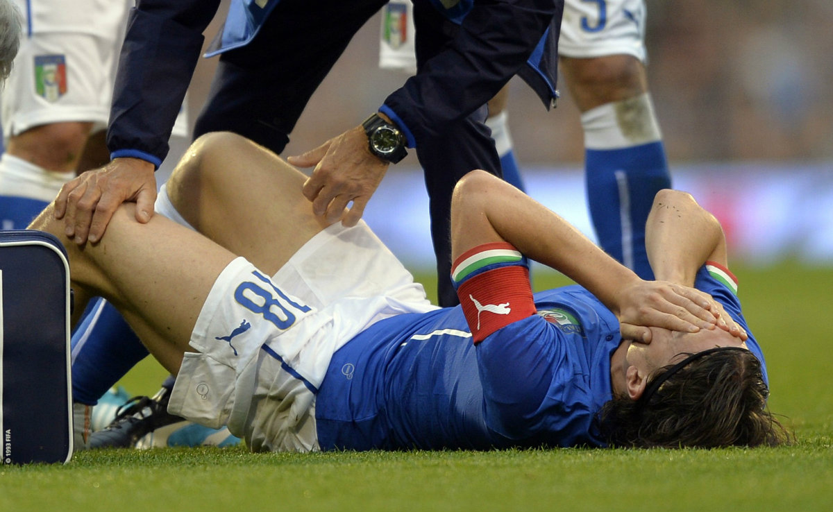 Montolivo fue atendido de inmediato por el cuerpo médico 