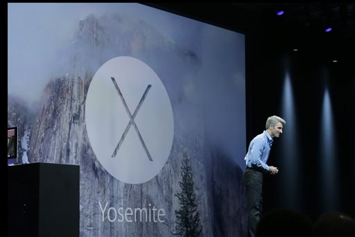 Craig Federighi, vicepresidente de software de Apple, presenta Yosemite.