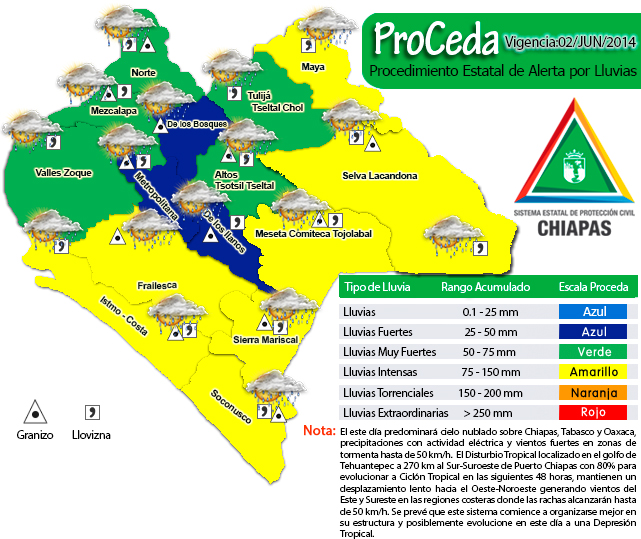 Las autoridades pidieron a la población estar en alerta a los avisos.