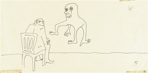 Los bocetos fueron realizados para sus libros “In His Own Write” y “A Spaniard in the Works”.