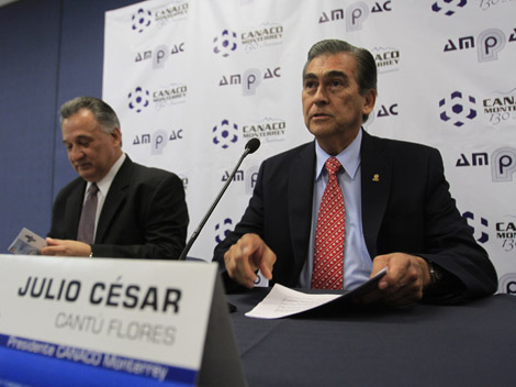 Julio César Cantú Flores, presidente de la Canaco en Monterrey. 