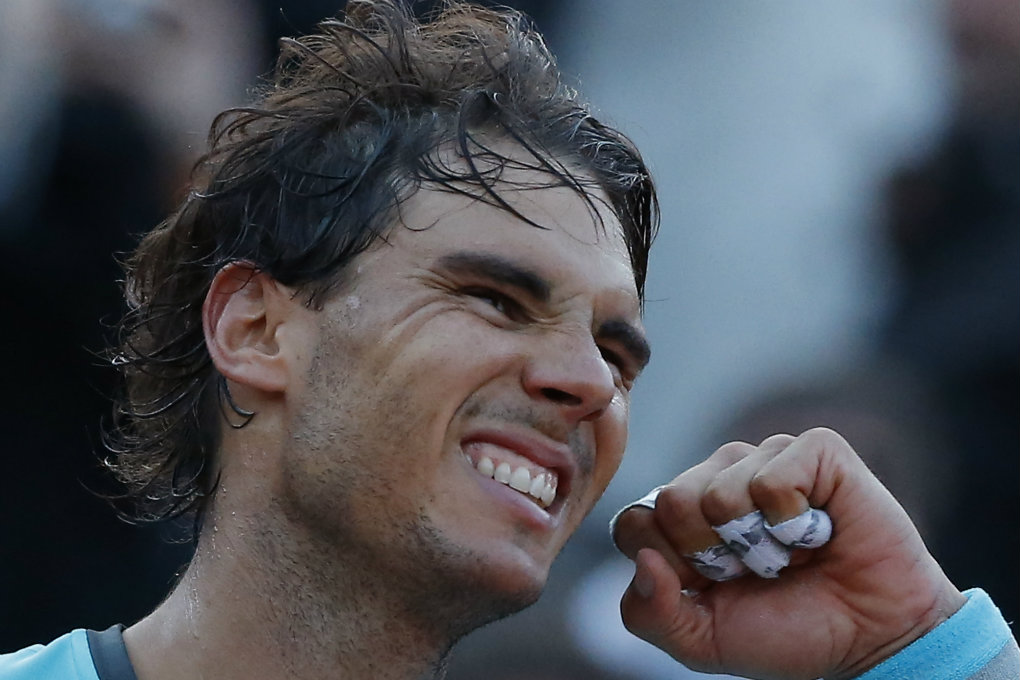 Rafa Nadal festeja su pase a las semifinales