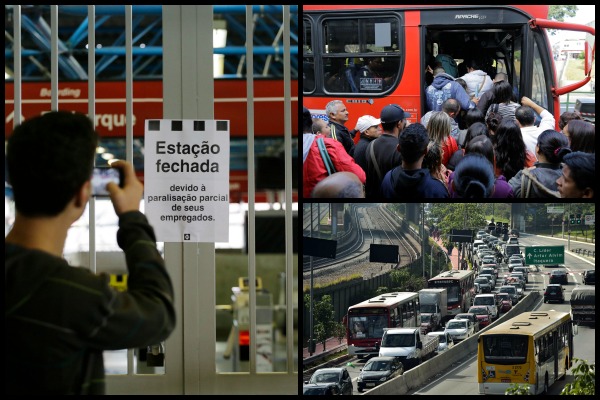 Las 3.5 millones de personas que se movilizan a diario en el transporte público de esa ciudad se vieron afectadas por los paros. 