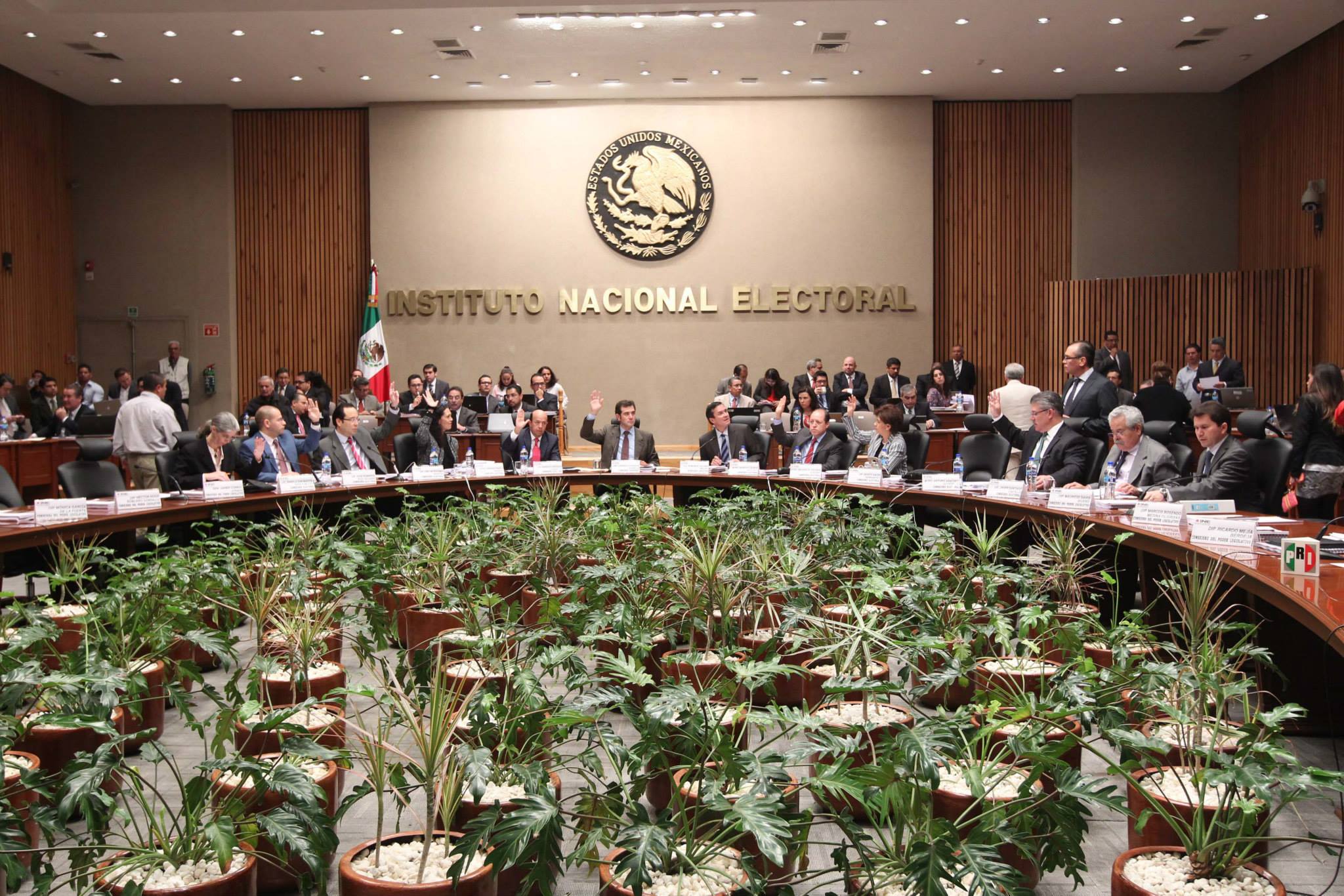 Sesión extraordinaria del Consejo General del INE.