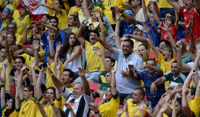 Aficionados en uno de los estadios mundialistas