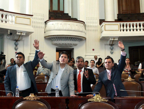 El pleno de la Asamblea Legislativa del Distrito Federal en votación.