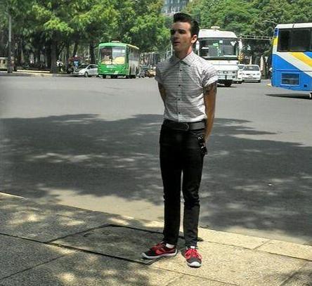 Drake Bell recorrió por Paseo de la Reforma. 