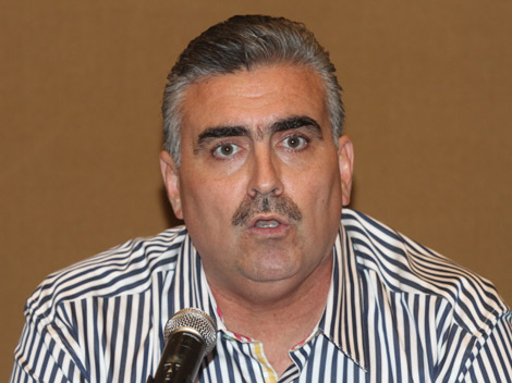 El munícipe guadalupense, César Garza Villarreal.