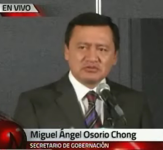 Miguel Ángel Oosrio Chong, secretario de Gobernación. 