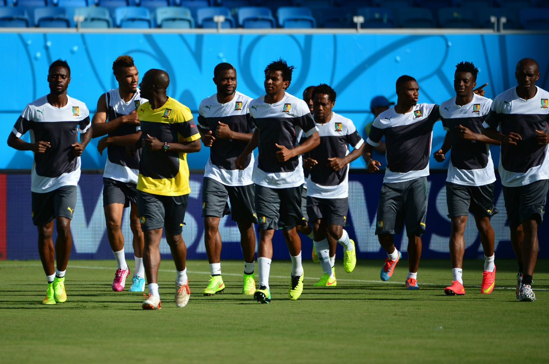 Entrenamieo de Camerún previo al pàrtido contra México 