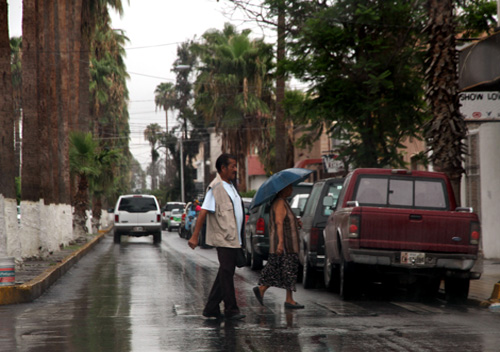 La lluvia ocasionó algunos daños. 
