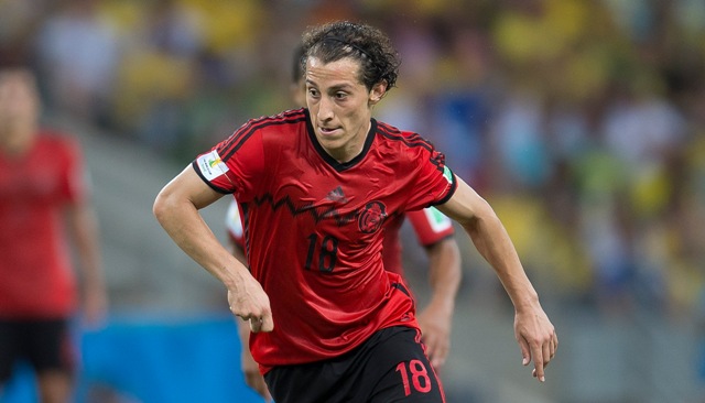 Andrés Guardado, mediocampista de la Se4lección Mexicana