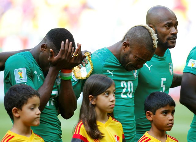 Serey Die llora cuando se escuchaba el himno de Costa de Marfil 