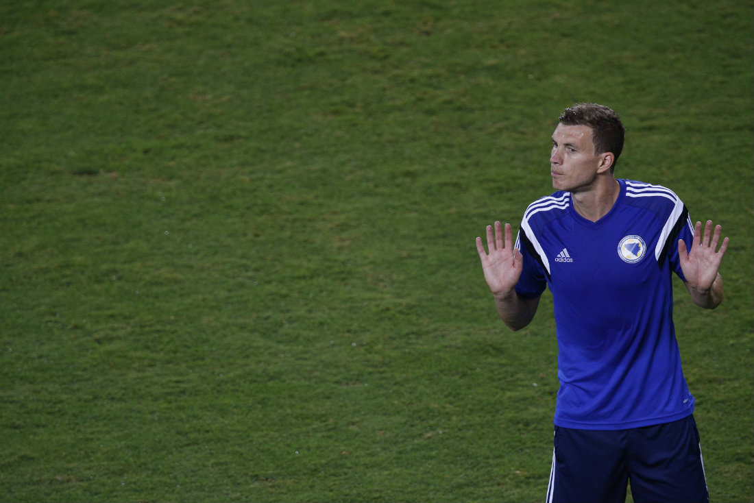 Edin Dzeko, delantero de Bosnia 