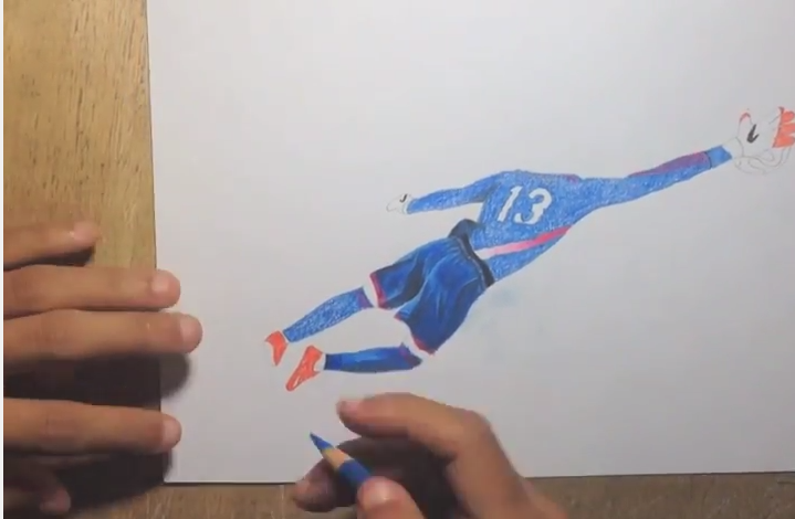 Guillermo Ochoa en dibujo