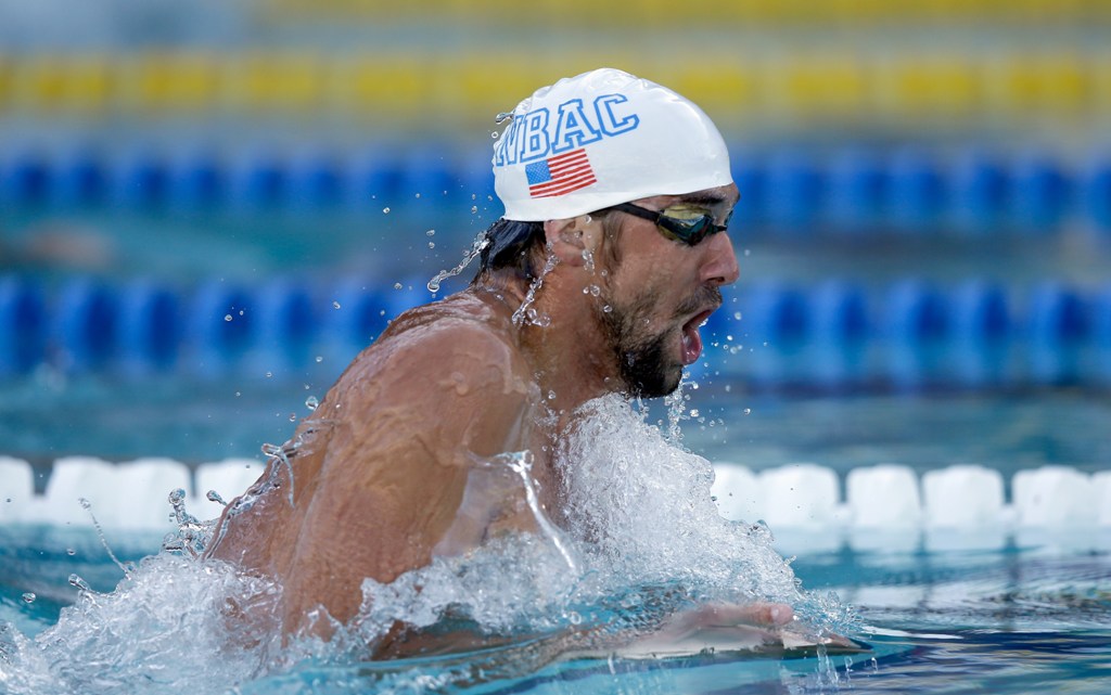 Phelps durante su prueba de 200 metros combinados