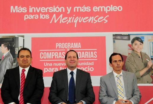 Eruviel Ávila durante la presentación del nuevo programa de compras. 