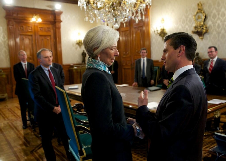 Lagarde dijo estar impresionada por la tendencia de las reformas empredidas por Peña Nieto.