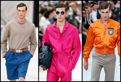 La firma del grupo LVMH dirige de nuevo la mirada a la India y su cultura, en prendas masculinas en fucsia o naranja.