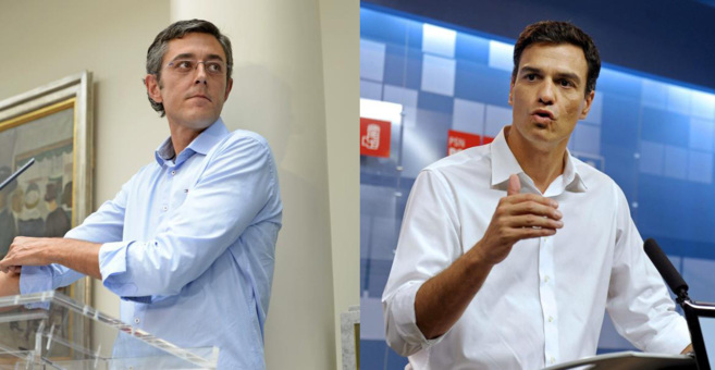 Eduardo Madina (i) y Pedro Sánchez (d), los dos principales candidatos a liderar el histórico partido socialista español