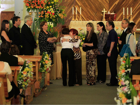 La ceremonia religiosa fue en la iglesia Nuestra Señora de Fátima.