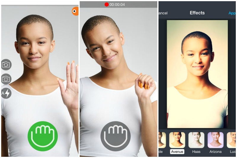 GoCam te permite tomar fotos a distancia con gestos de tu mano y después agregarles filtros.