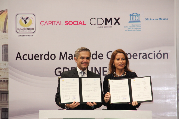 Miguel Ángel Mancera y Nuria Sanz