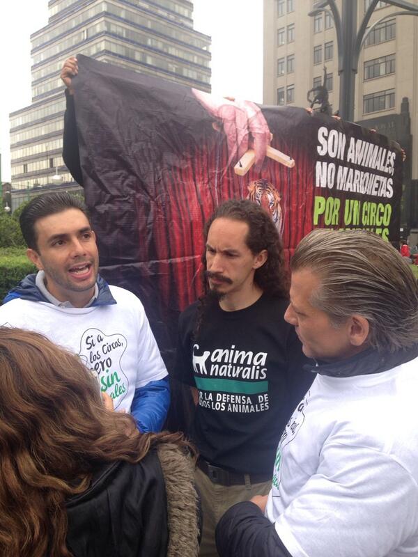 Los activistas se encuentran acompañados por el diputado local, Jesús Sesma.