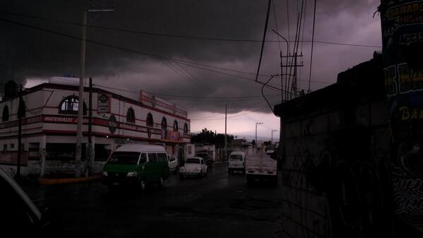 Así está el cielo sobre la zona de Mixquic.