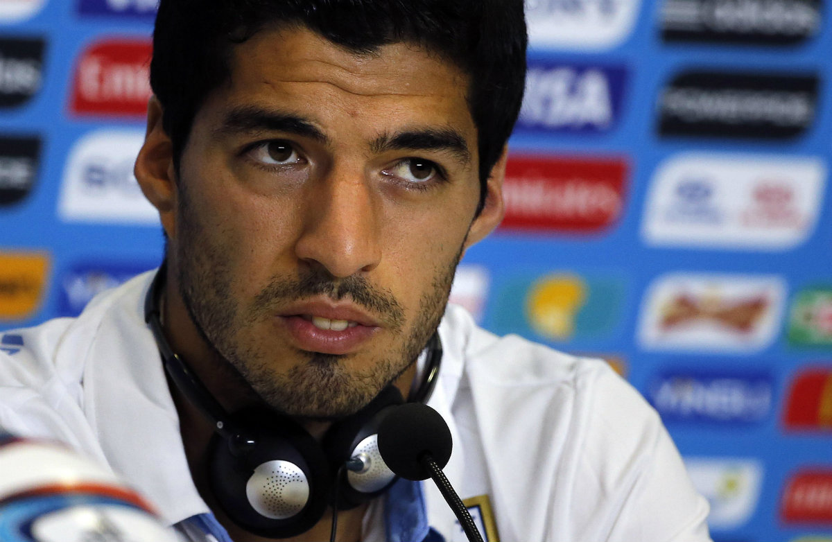 Luis Suaréz en conferencia de prensa después del encuentro frente a Italia 