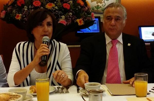 Patricia Mercado y Miguel Torruco