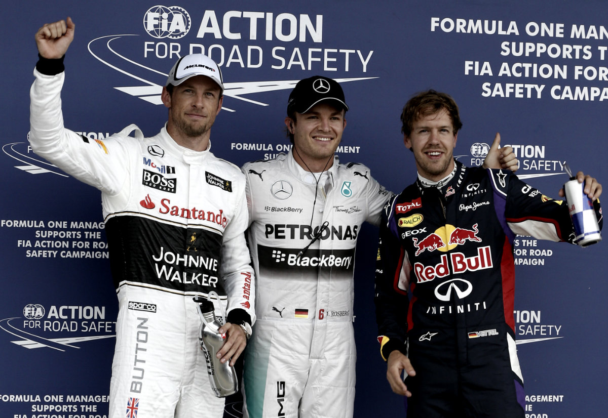 Button, Rosberg y Vettel, top 3 de la parrilla GP de Gran Bretaña 
