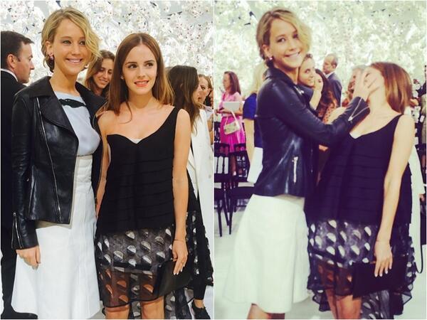 Las actrices coincidieron en la Semana de la Alta Costura de París. 
