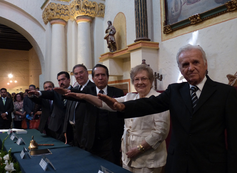 La toma de protesta se realizó en el oratorio del Museo Regional "El Obispado". 