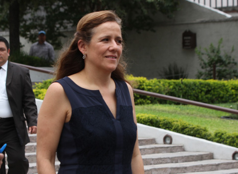 Margarita Zavala en la misa de honor. 