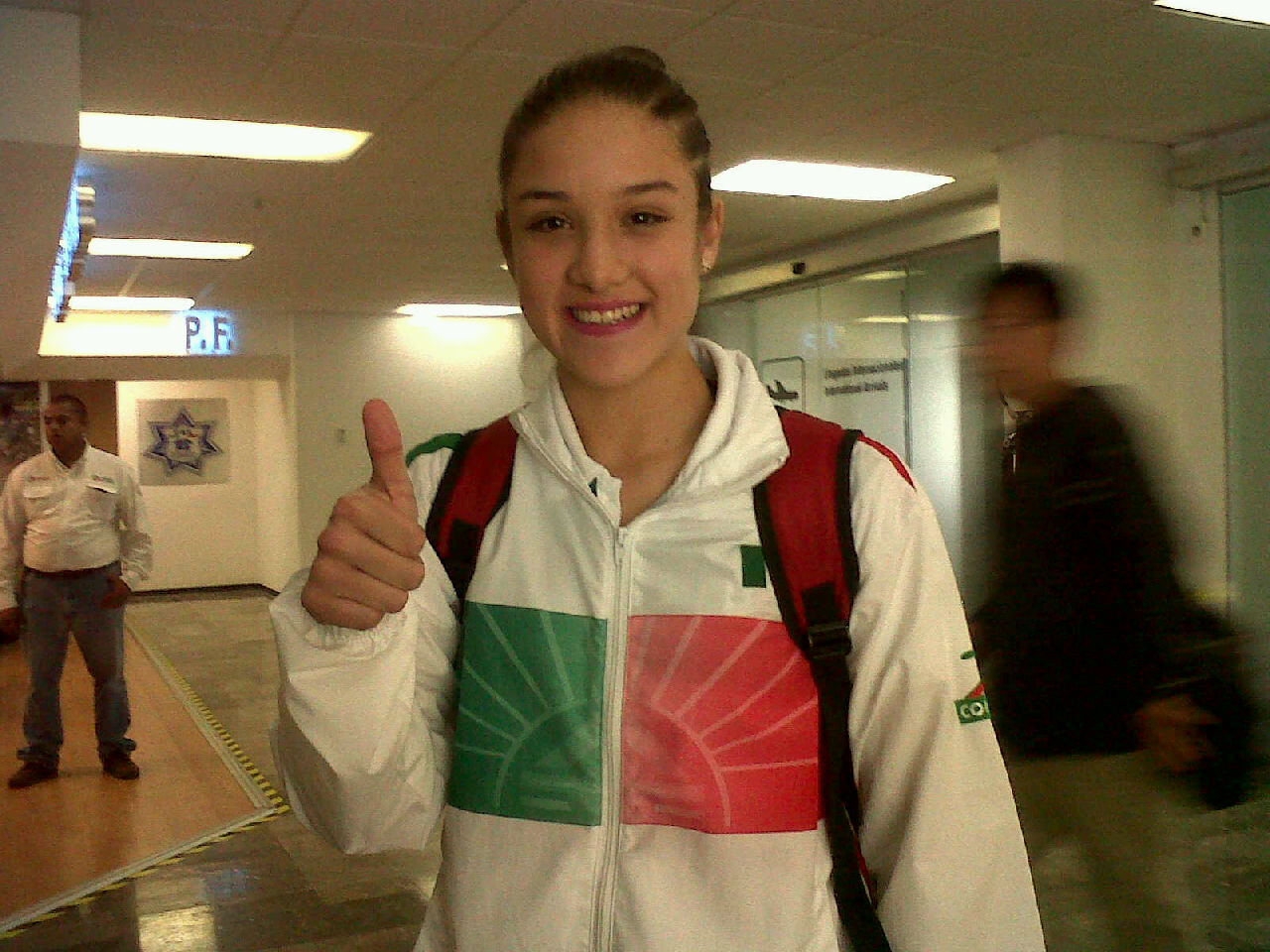 Ornella Rivera Mazatini a su arribo a Tampico