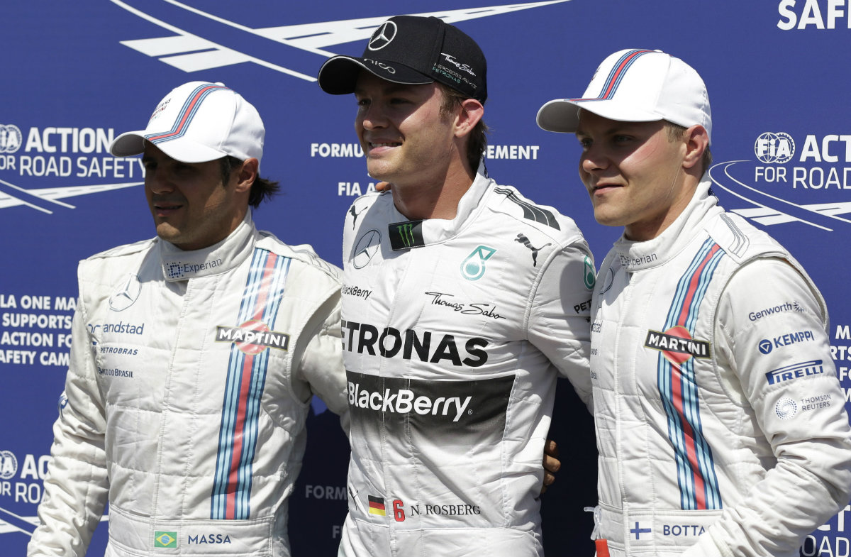 Massa, Rosberg y Bottas, los tres primeros para la parrilla de Alemania  