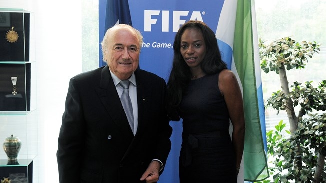 Joseph Blatter e Isha Johansen