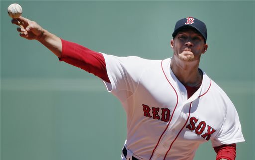 Jake Peavy con los Medias Rojas de Boston 