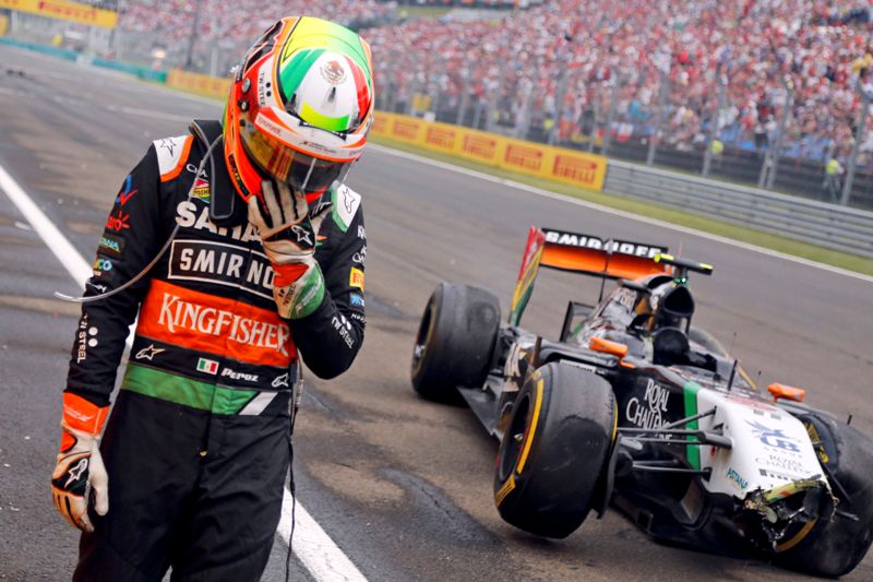Sergio Pérez abandonó el Gran Premio de Hungría 