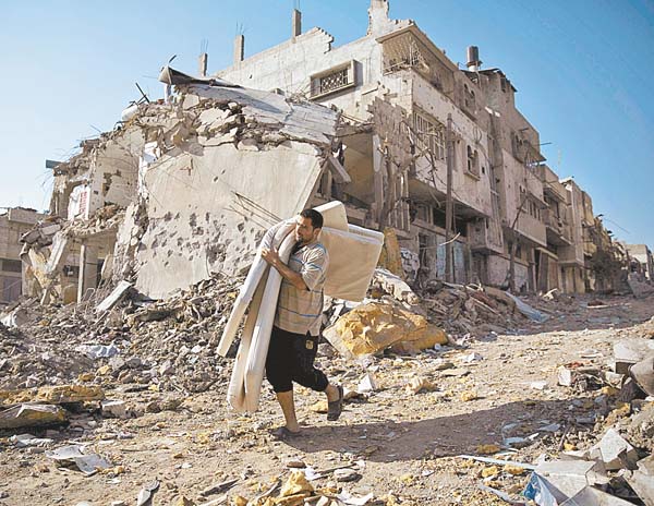 La destrucción se impone en la Franja de Gaza a 20 días de iniciada la operación israelí Marco protector.