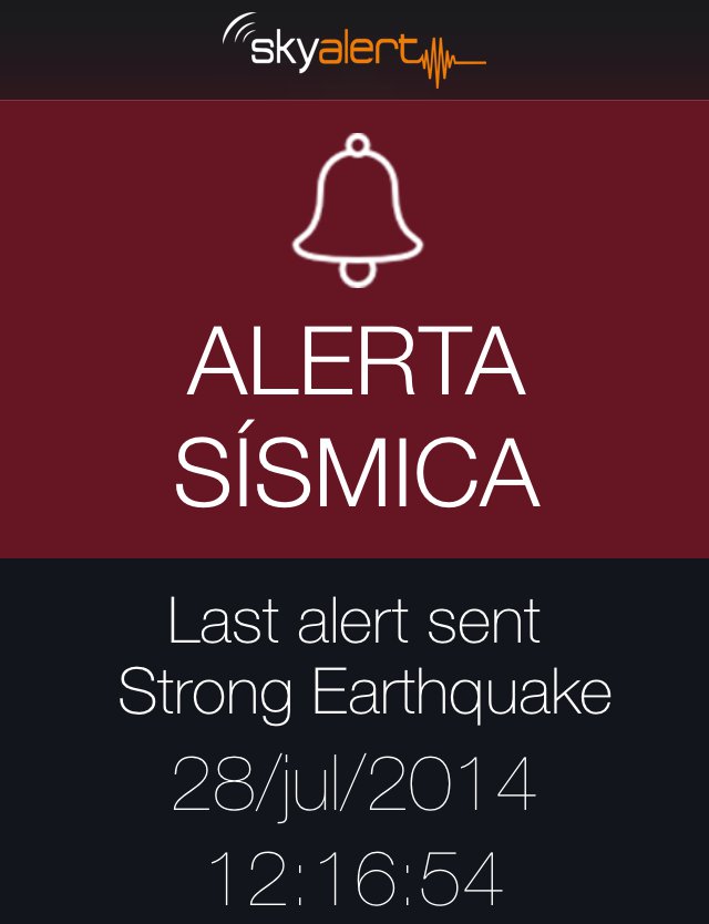 La alerta se activó en dispositivos moviles