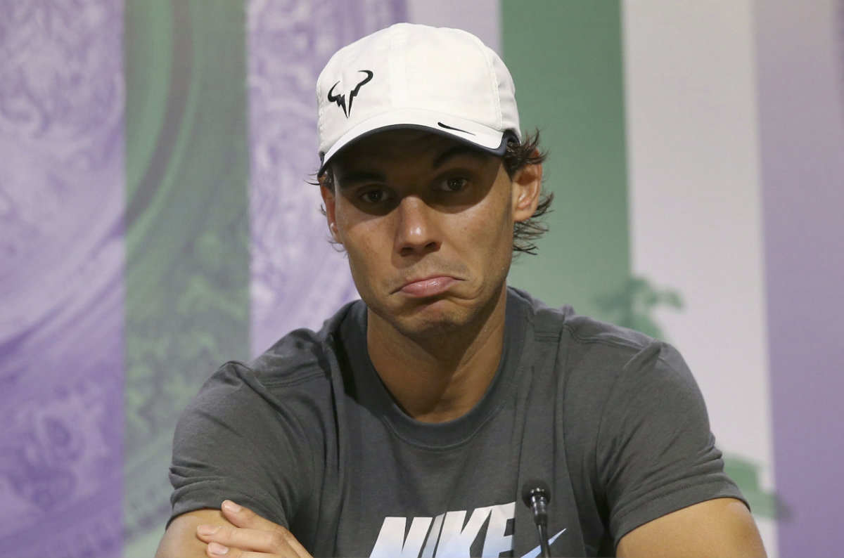Rafael Nadal en conferencia de prensa durante el torneo de Wimbledon