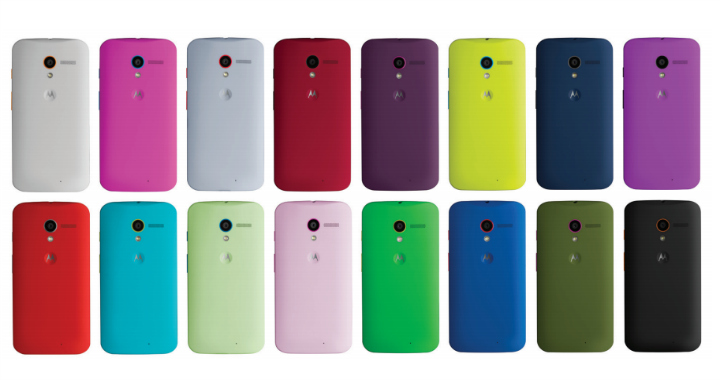 Puedes elegir entre 30 colores para personalizar tu Motorola.