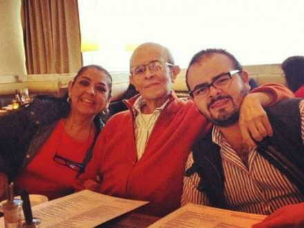 Rodrigo Vallejo, Fausto Vallejo, y Patricia Mora (Foto en mayo 2013)