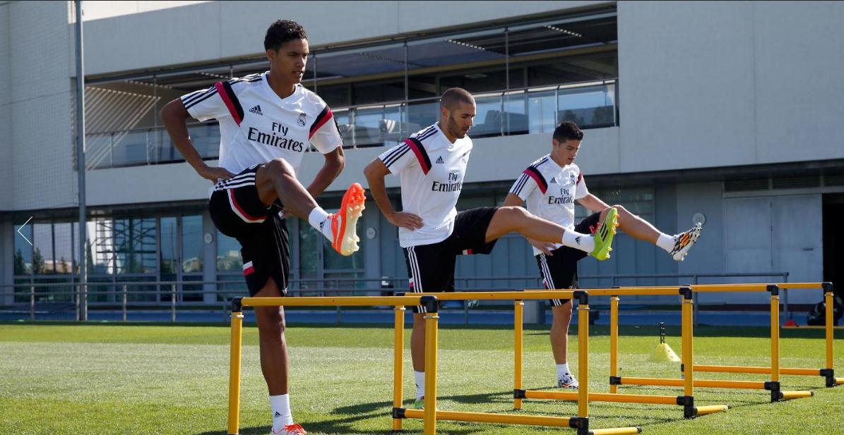 James, Benzema y Varane 