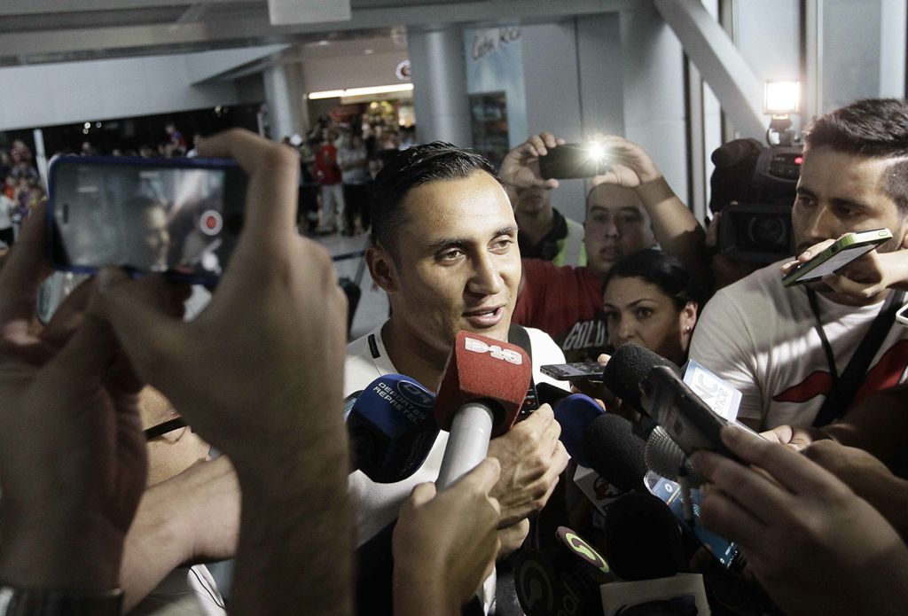 Keylor Navas en su llegada a Madrid 