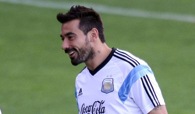 Ezequiel Lavezzi, delantero de la Sselección Argentina