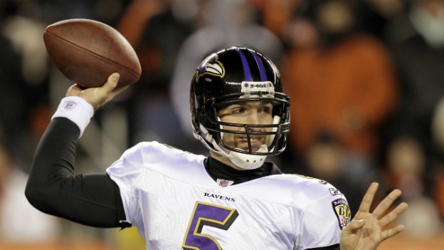 Joe Flacco, mariscal de campo de los Cuervos de Baltimore 
