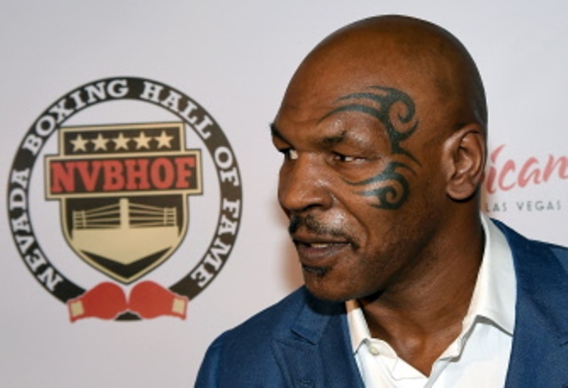 Mike Tyson, ex boxeador, en la ceremonia del Salón de la Fama